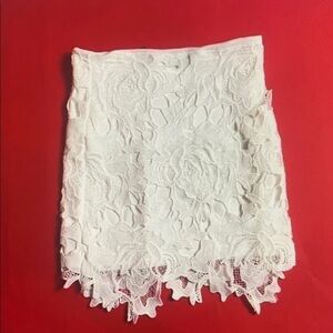 Elegant White Lace Skirt